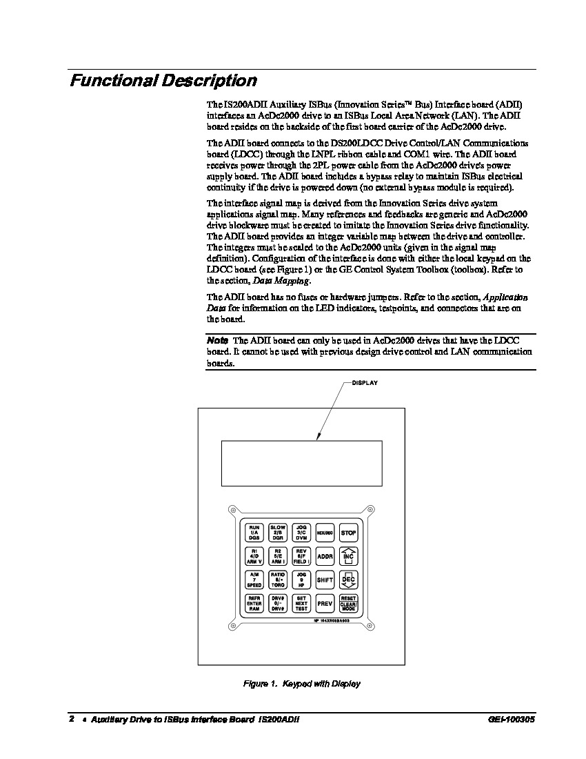 First Page Image of IS200ADIIH1A GEI-100305 Data Sheet.pdf